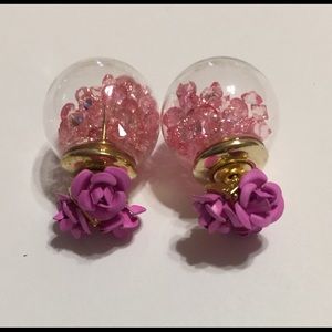 Floral Double Ball Earrings